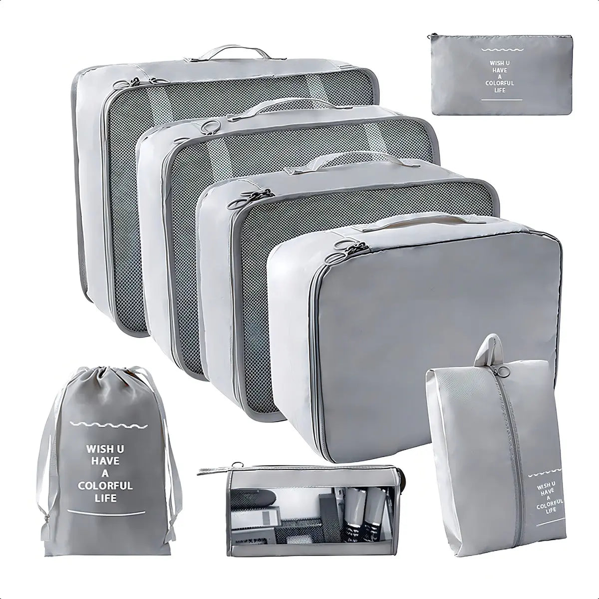SET ORGANIZADOR DE MALETA 8 EN 1
