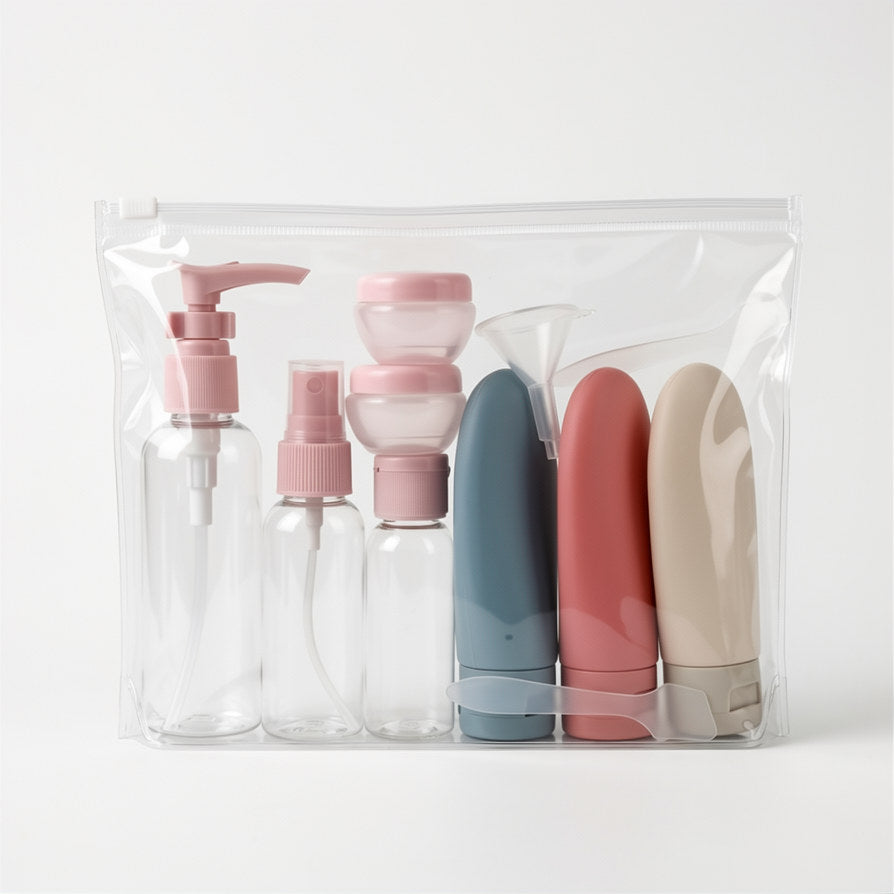 SET DE FRASCOS DE SILICONA PARA VIAJE