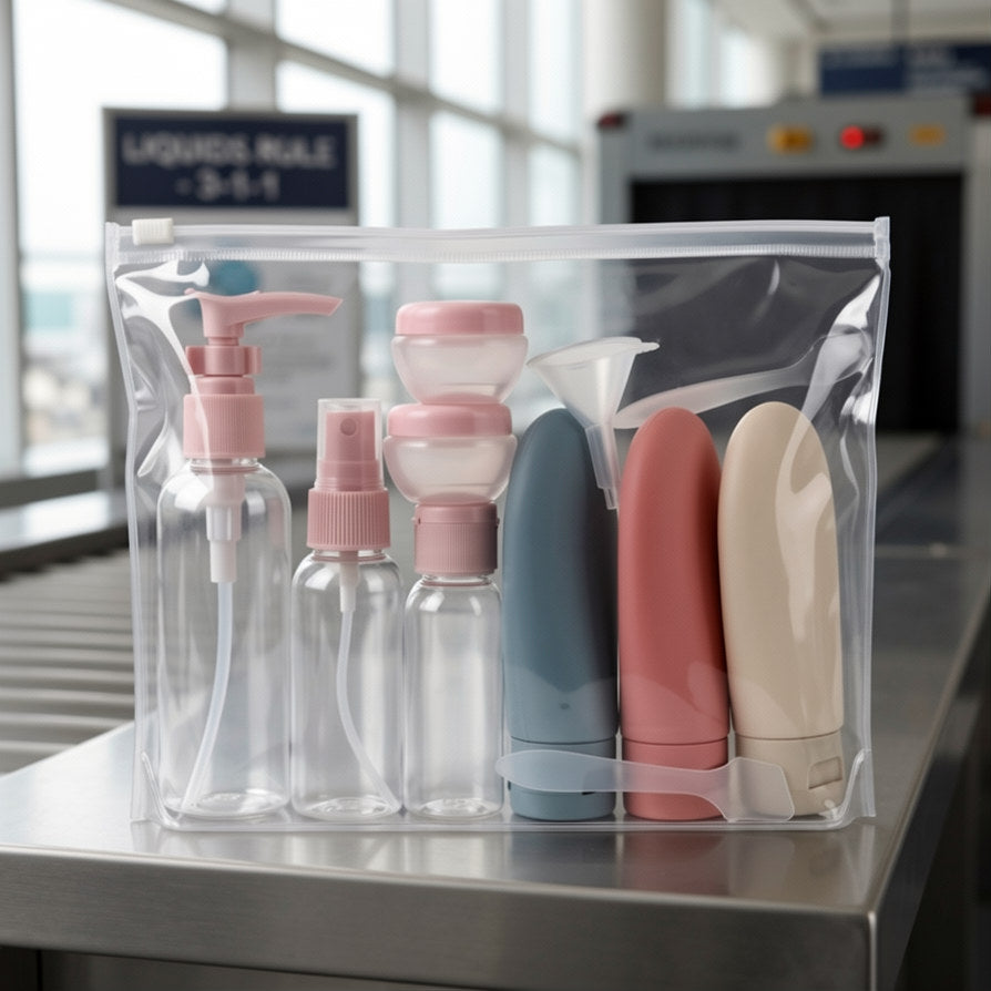 SET DE FRASCOS DE SILICONA PARA VIAJE